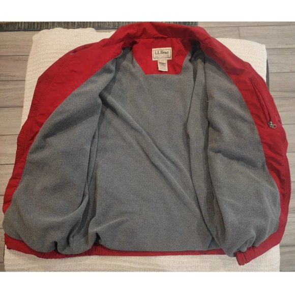 L.L. Bean Warm-Up Fleece-Lined Bomber Jacket Men's XL - Picture 2 of 4